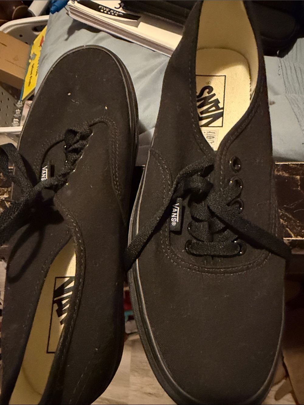Vans Black Low-Top Canvas Sneakers